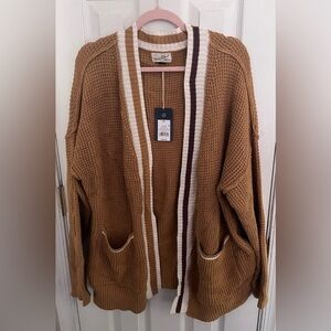 Universal Thread Striped Yellow Cardigan